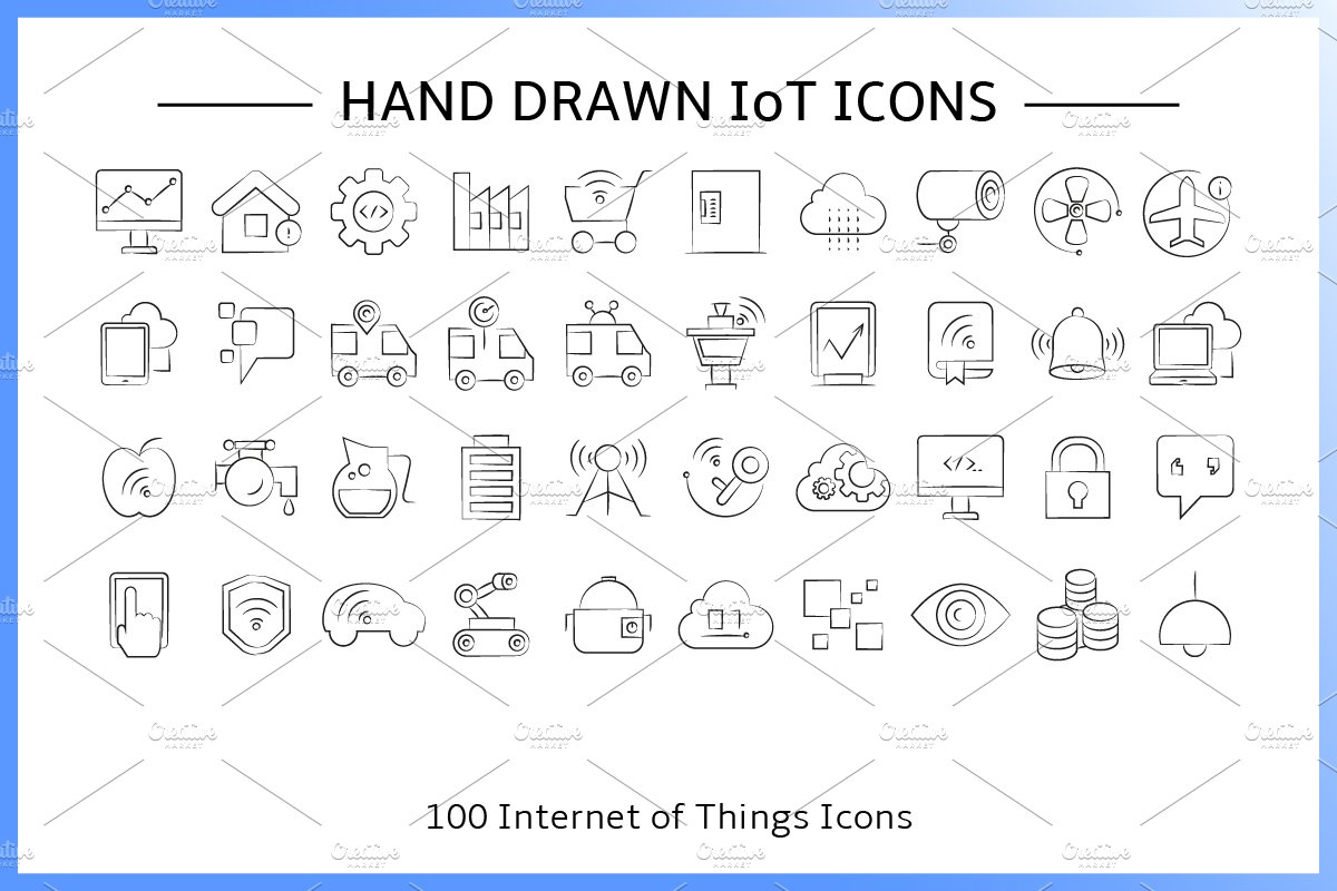 Internet of Things IoT Icons preview image.