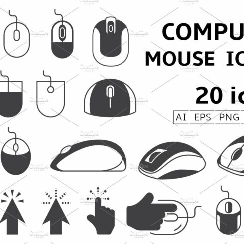 Computer Mouse Icons Set cover image.