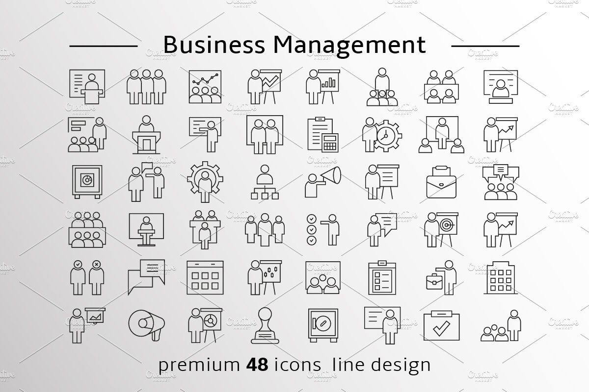 Business Management and Office Icons preview image.
