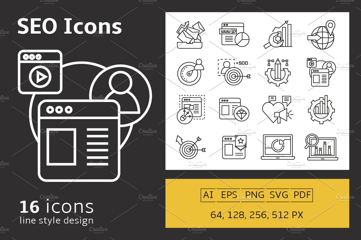 SEO and Web Icons cover image.
