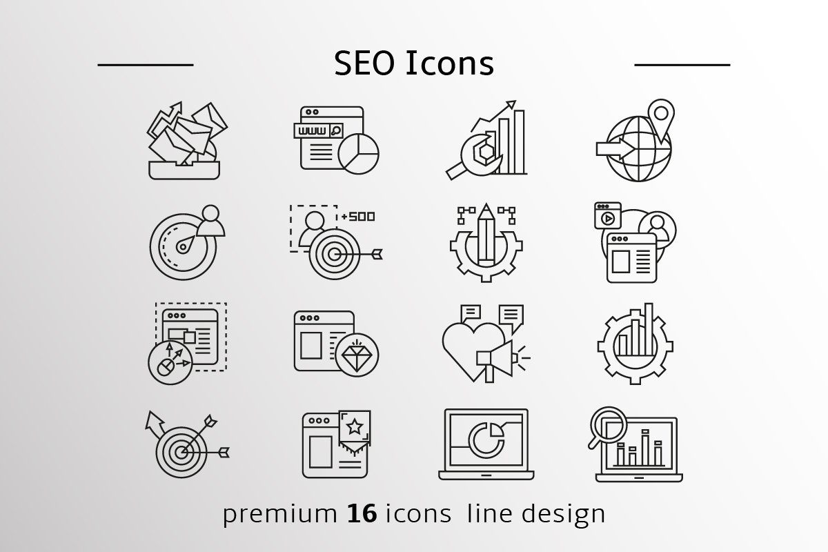 SEO and Web Icons preview image.