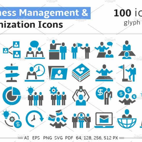 Business & Organization Icons Set cover image.