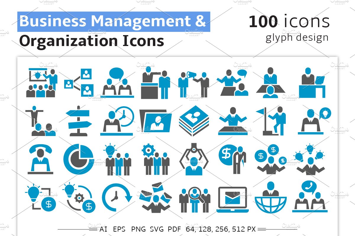 Business & Organization Icons Set cover image.