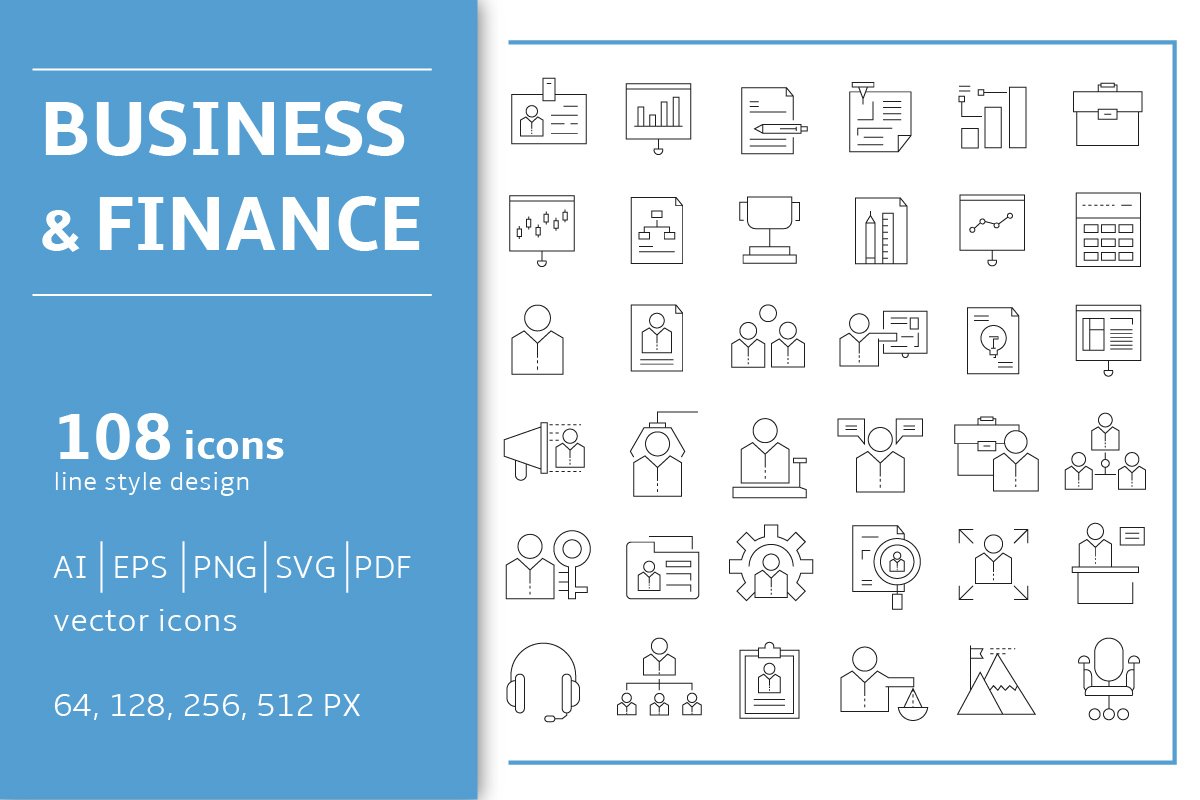 Business and Finance Icons Set cover image.