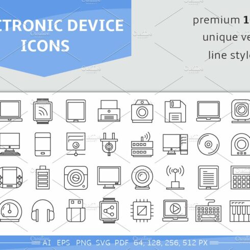 Electronic Device and Gadget Icons cover image.