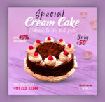 Special Dessert cake social media post instagram ads banner Post ...