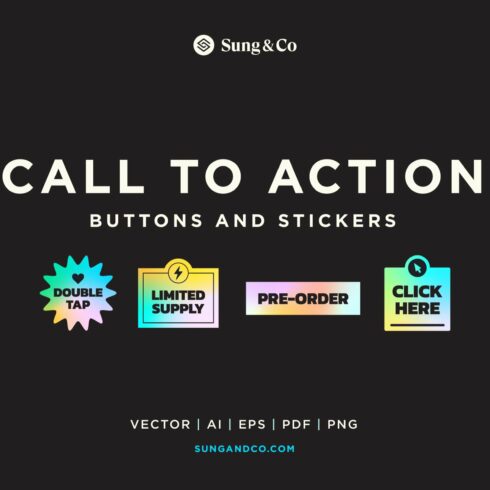 Call to Action Buttons and Stickers cover image.