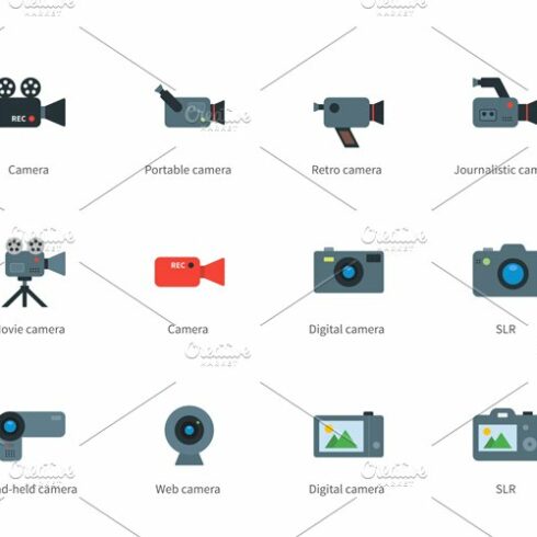 Camera color icons cover image.