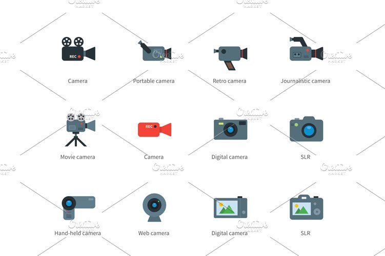 Camera color icons cover image.
