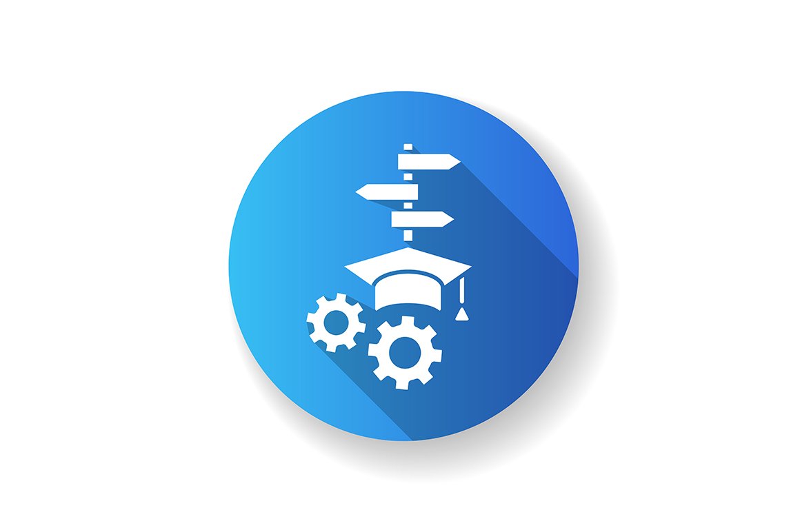 College major flat design glyph icon cover image.