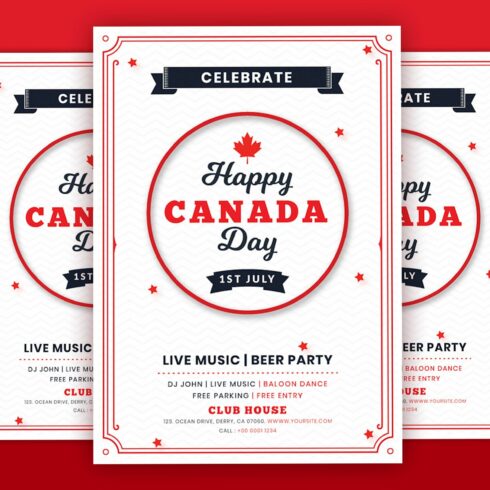 Canada Day Flyer/Poster Template cover image.