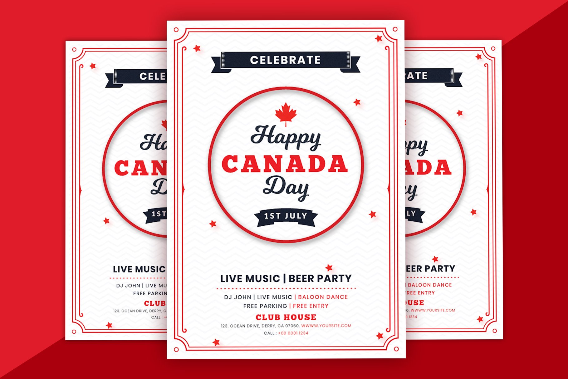 Canada Day Flyer/Poster Template cover image.