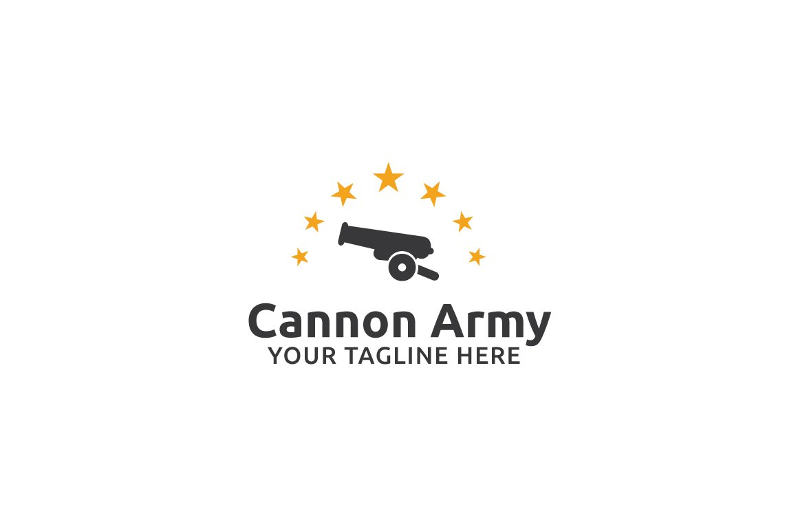 Cannon Army Logo Template cover image.