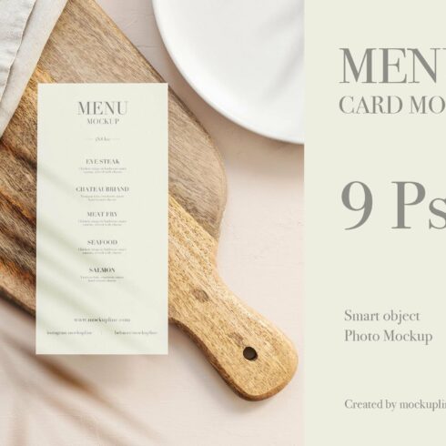 Menu Card Mockup Set cover image.