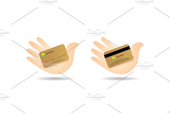 Banking Card in a Palm Vector Icon cover image.