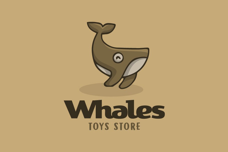 Whales Cartoon Logo cover image.