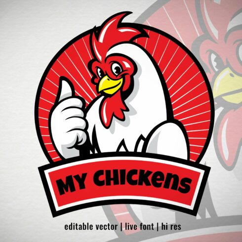 Cartoon Chicken Mascot Logo Thumb Up cover image.