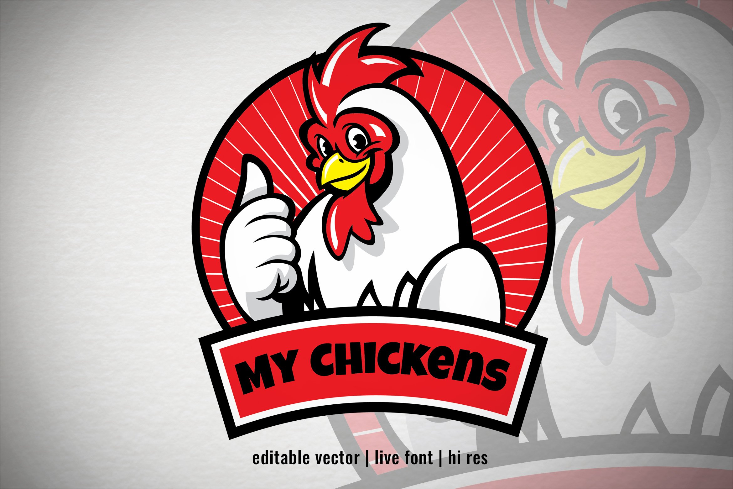 Cartoon Chicken Mascot Logo Thumb Up cover image.
