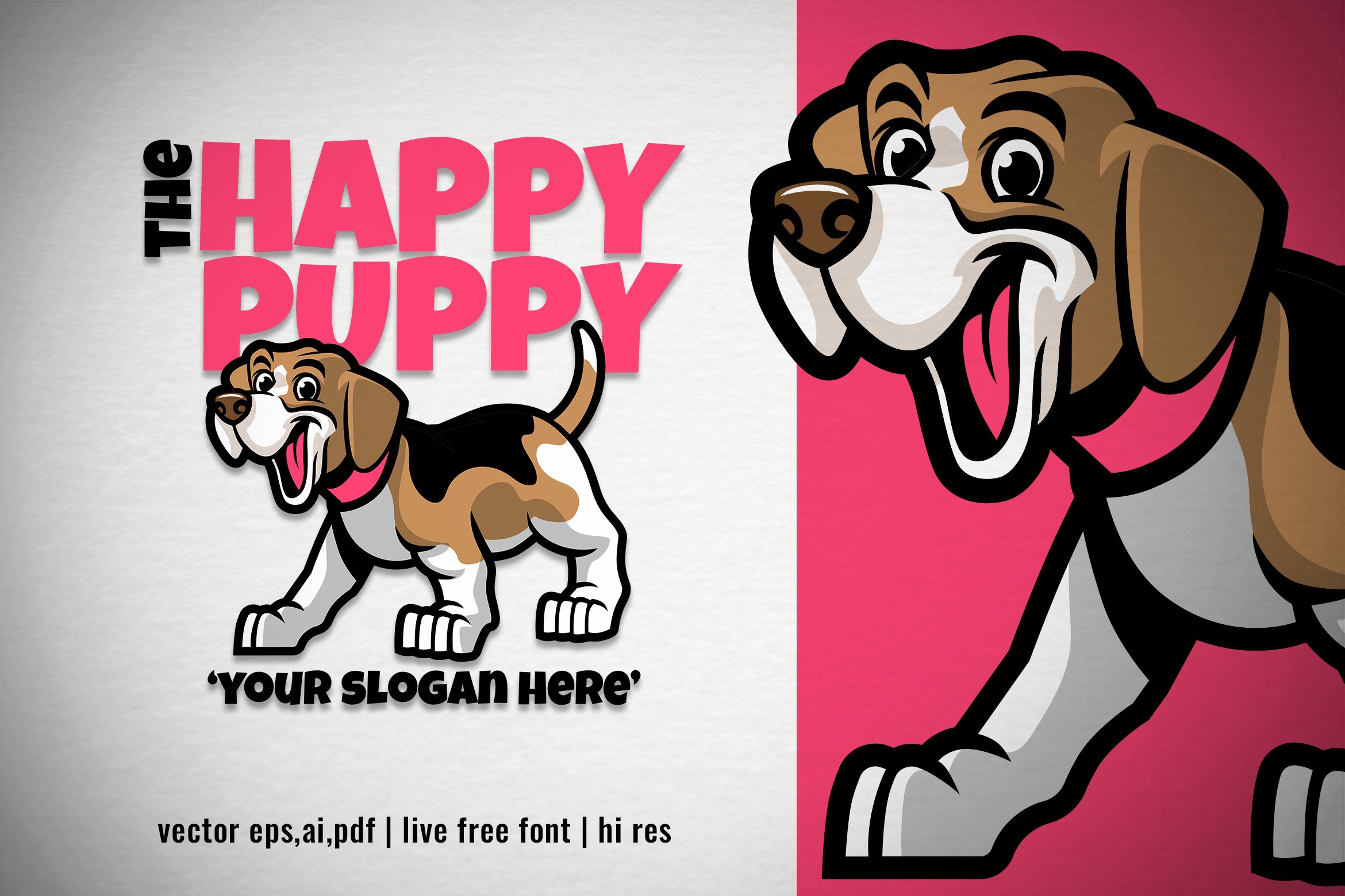 Cartoon Puppy of Beagle Dog Logo cover image.