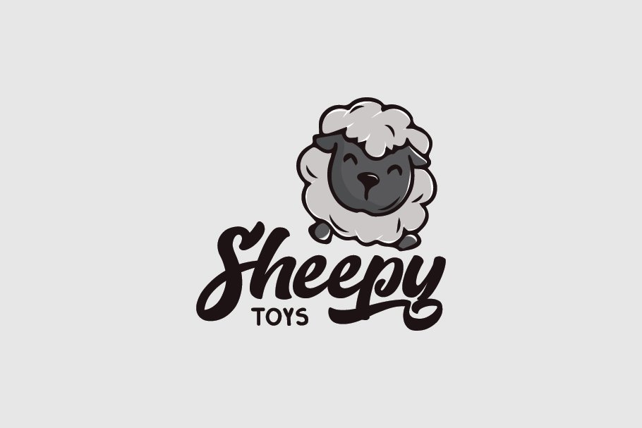 Sheep Character Logo cover image.