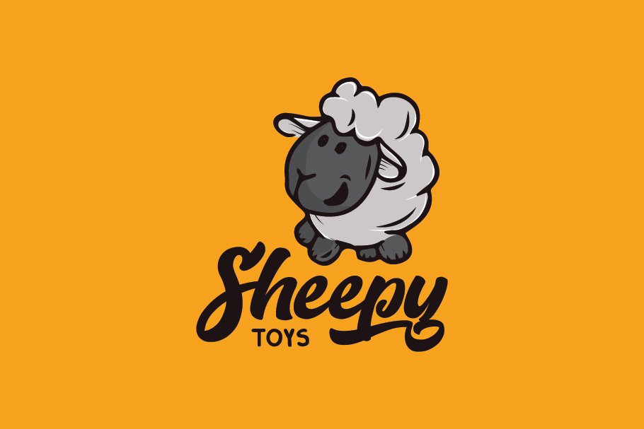 Sheep Character Logo cover image.