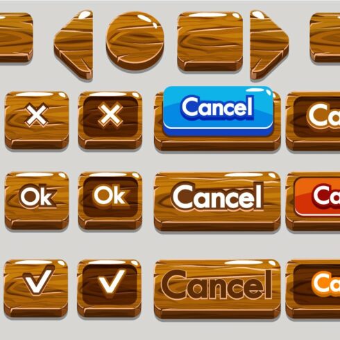 Vector Wood Push buttons cover image.