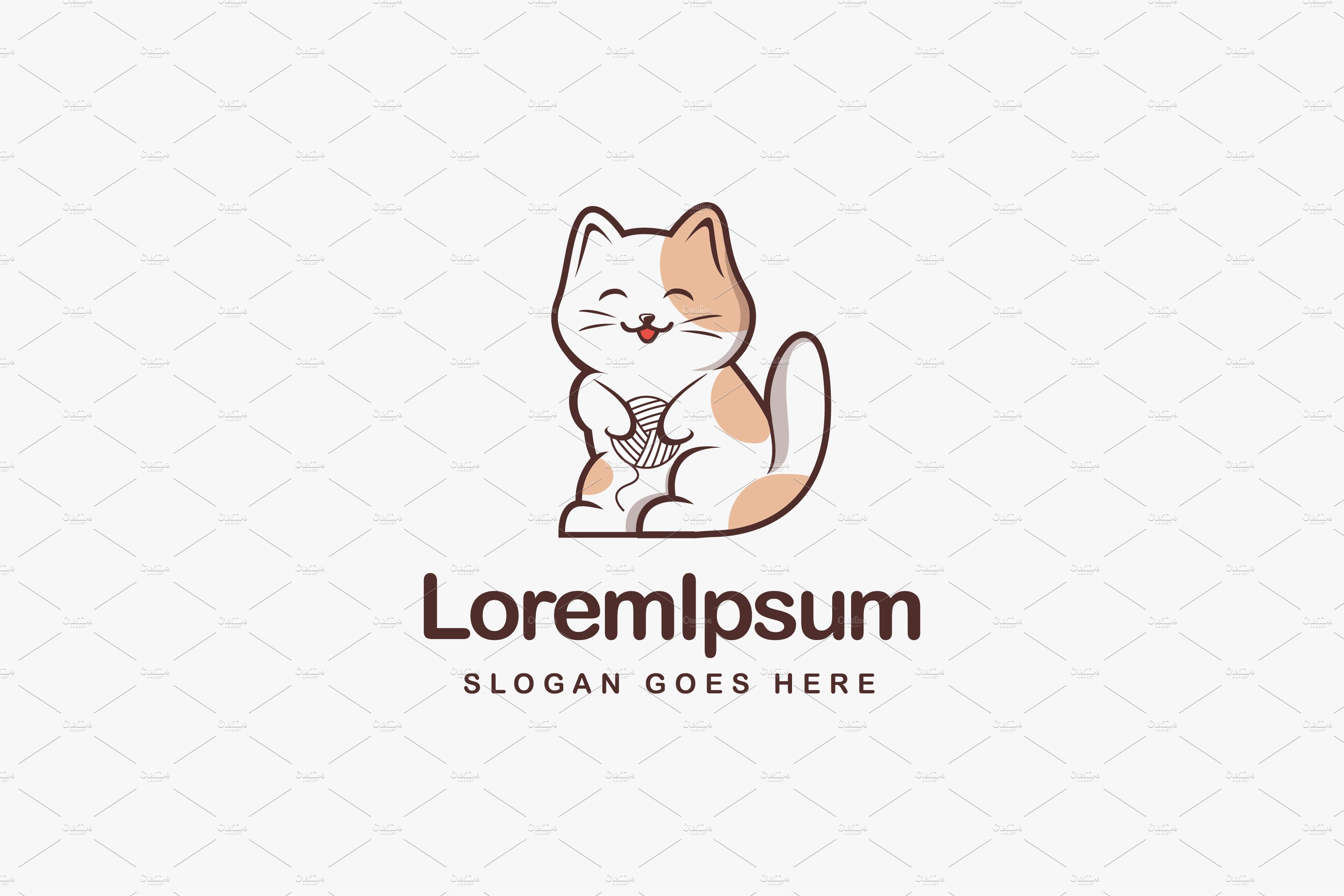 Cat line logo icon design vector - MasterBundles