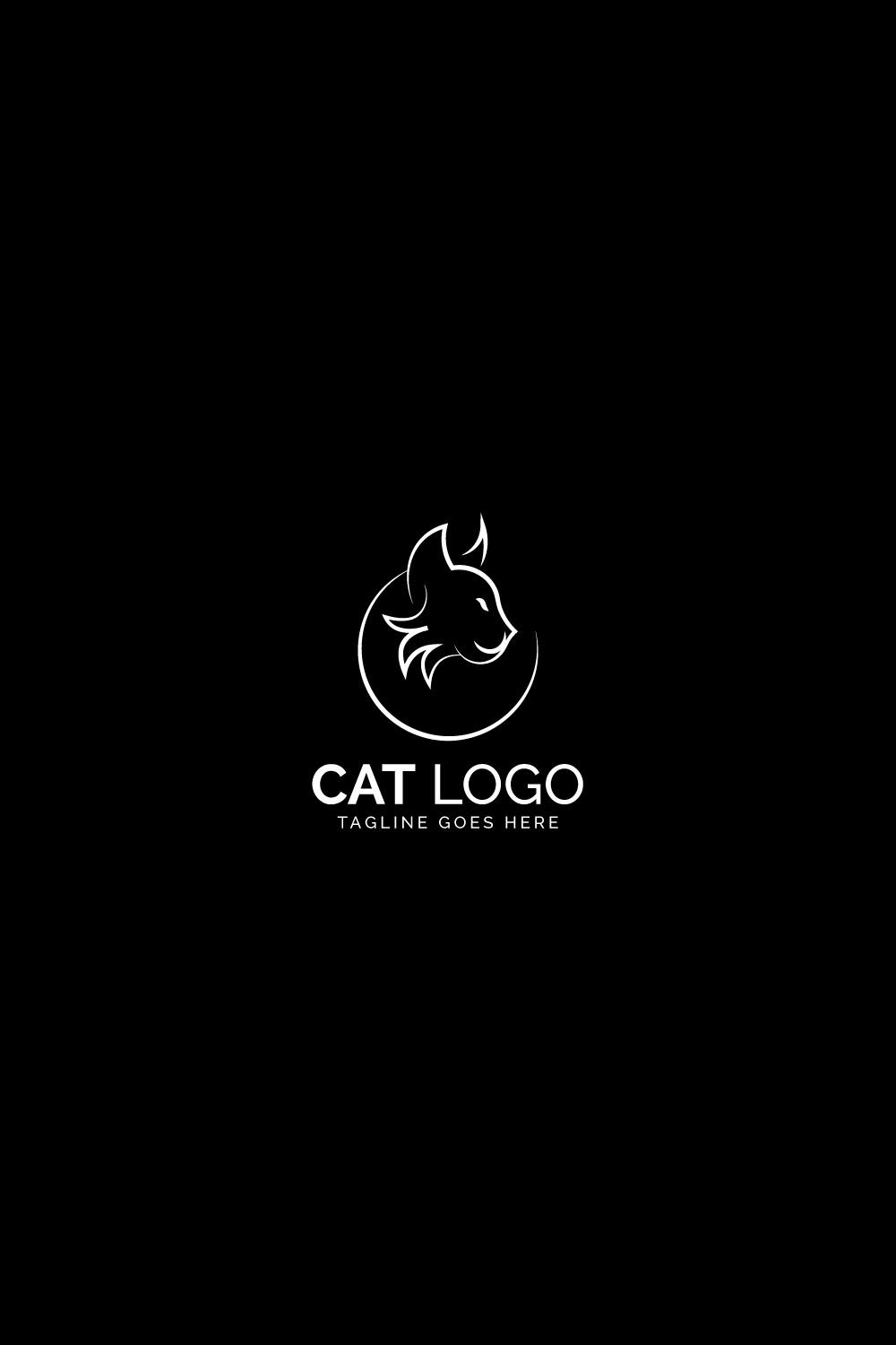 Cat line logo icon design vector pinterest preview image.