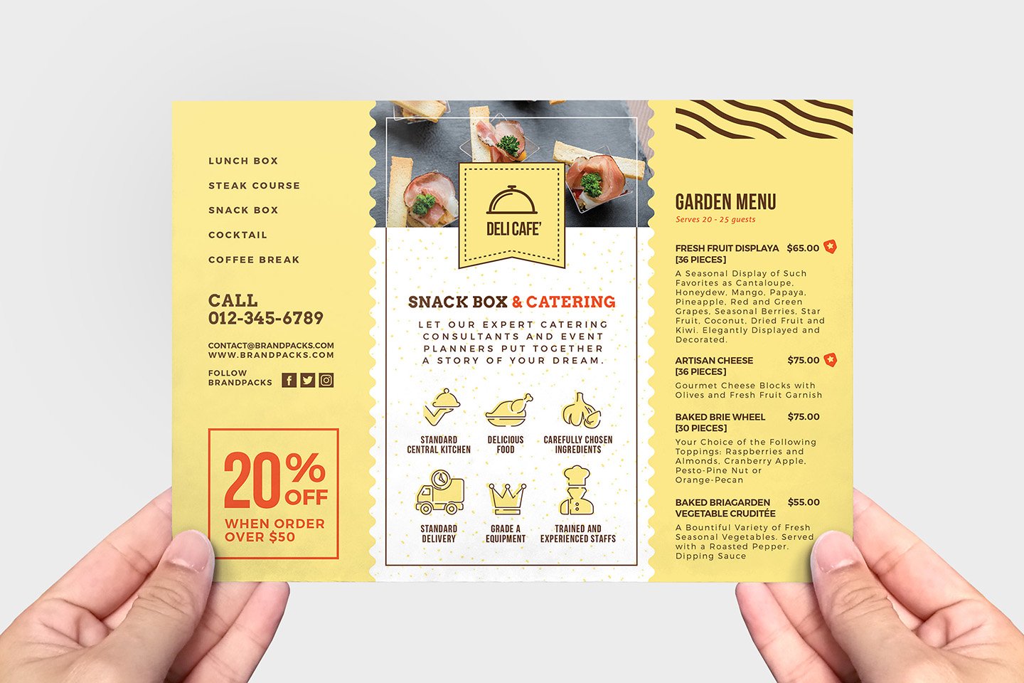 Catering Service Flyer Template preview image.