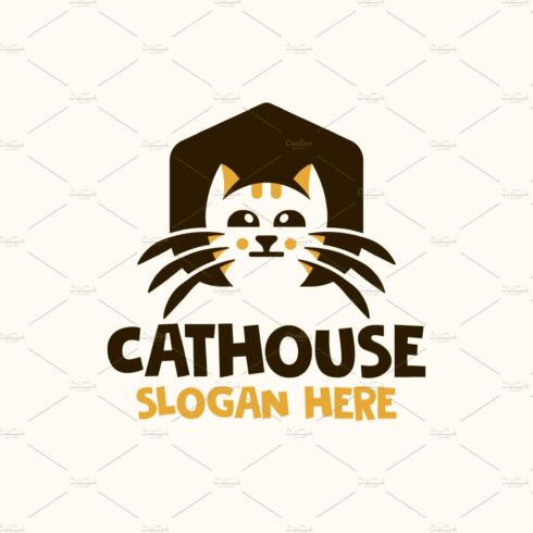 Cat House Logo Template cover image.