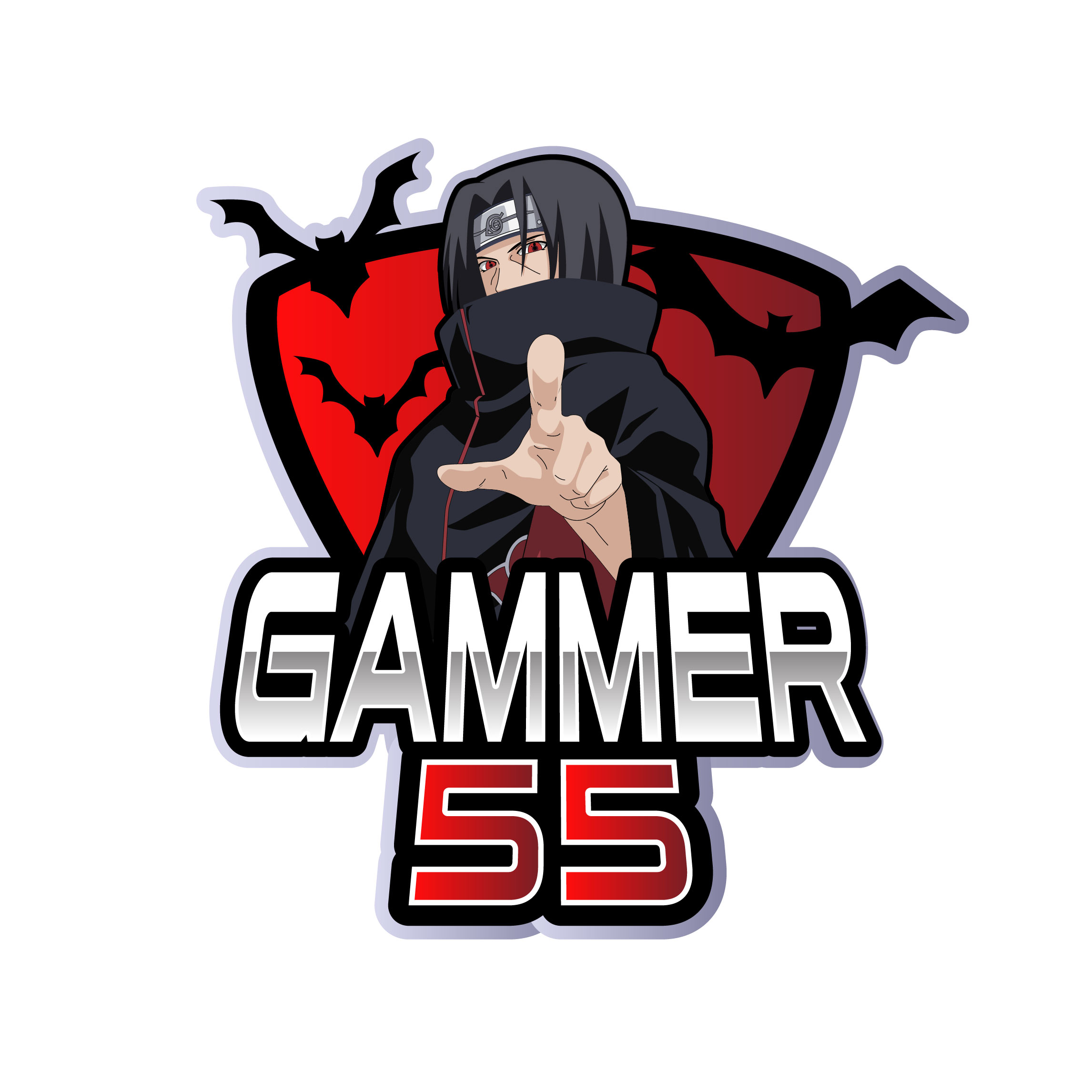 custom gaming mascot logo design and anime preview image.