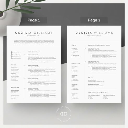 Clean Modern Resume Template – MasterBundles