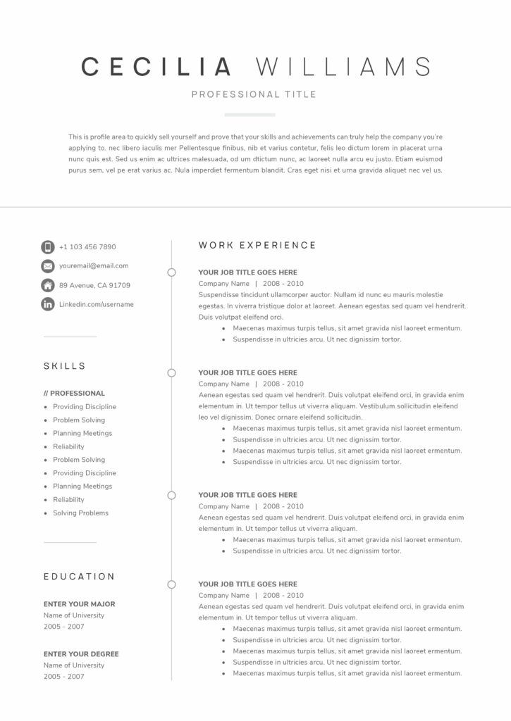 Clean Modern Resume Template – MasterBundles