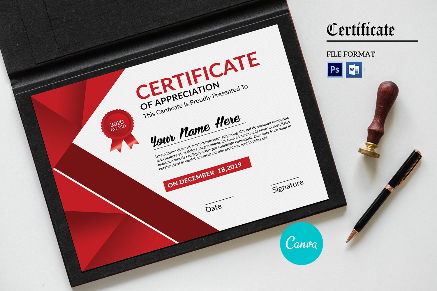 Printable Certificate V25 cover image.
