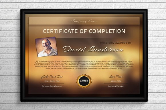 Modern Certificate Template preview image.
