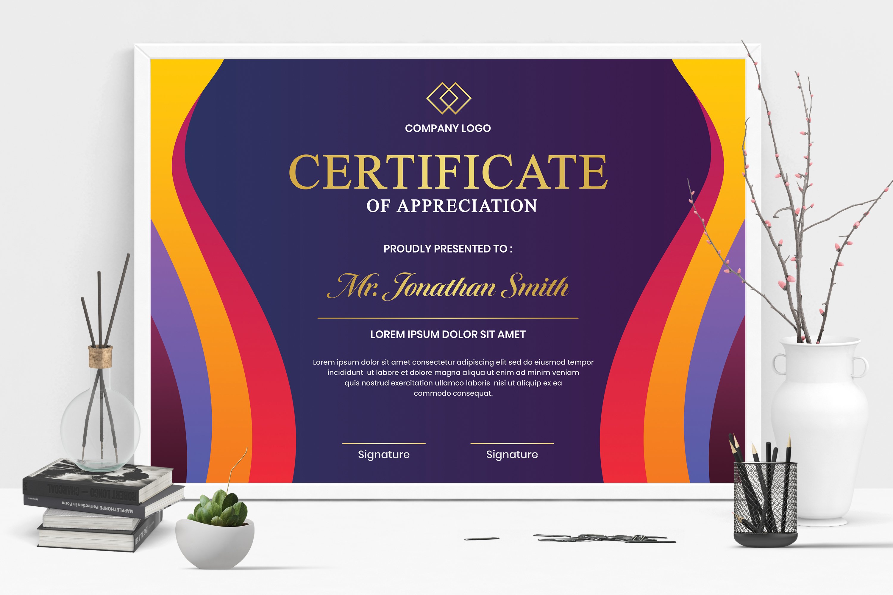 Certificate Template cover image.