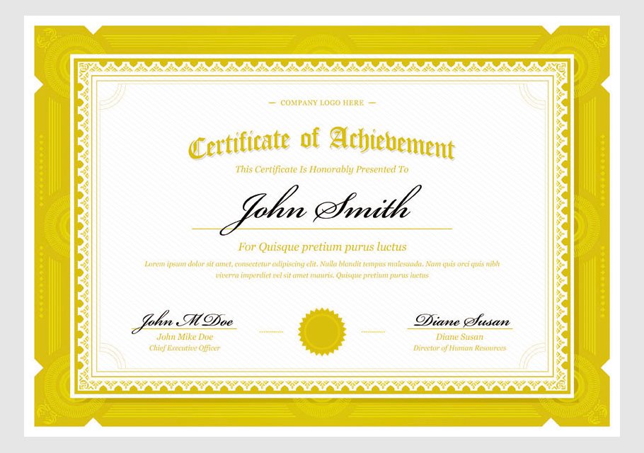 Modern Classy Diploma Certificate preview image.
