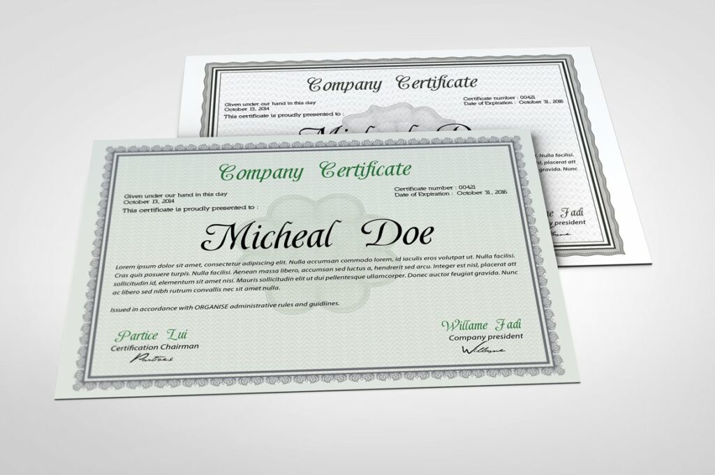 Certificate or Diploma Templates MasterBundles