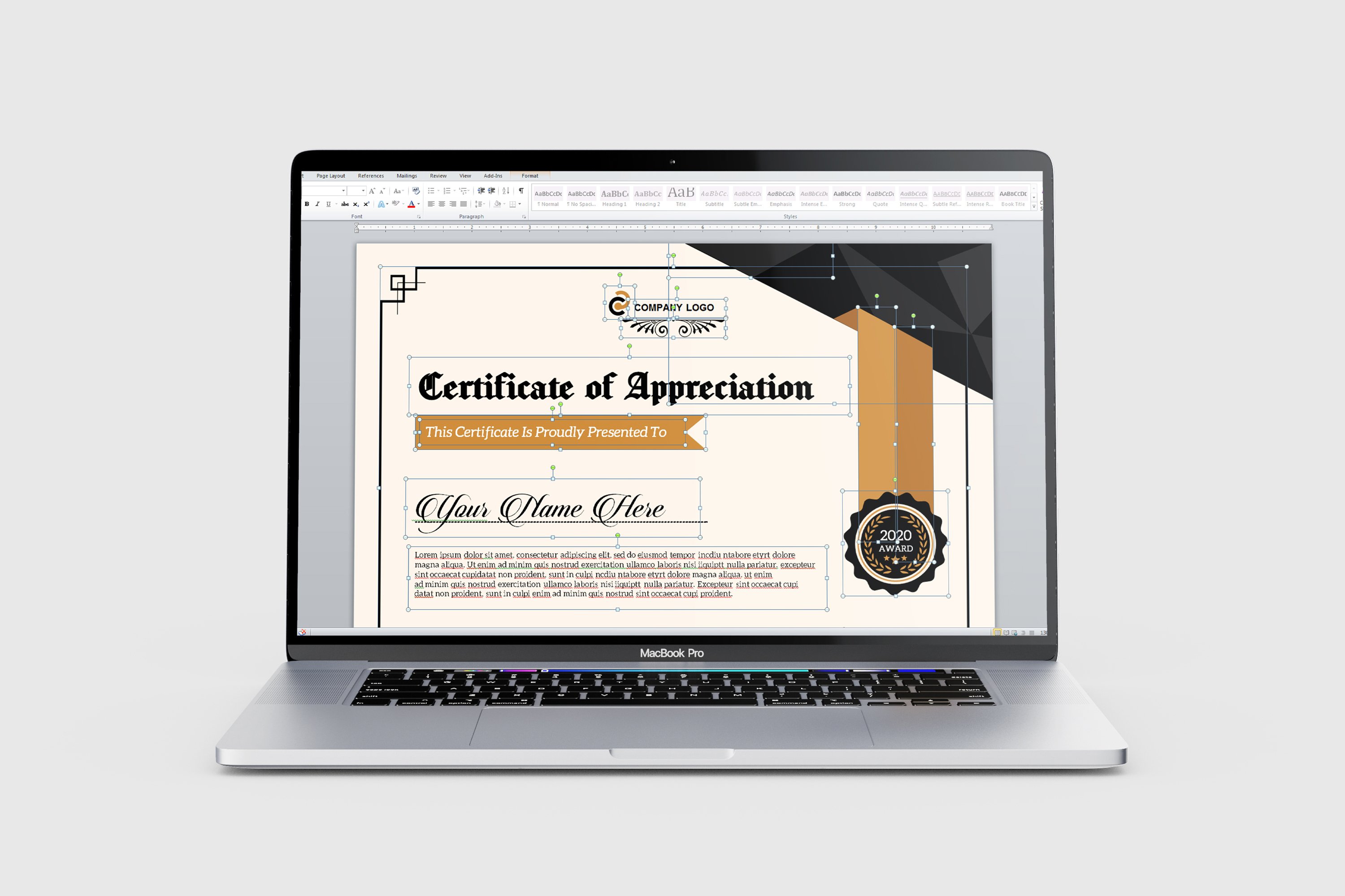 certificate template4 180