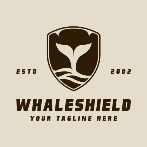 whale tail of shield logo vintage cover image.