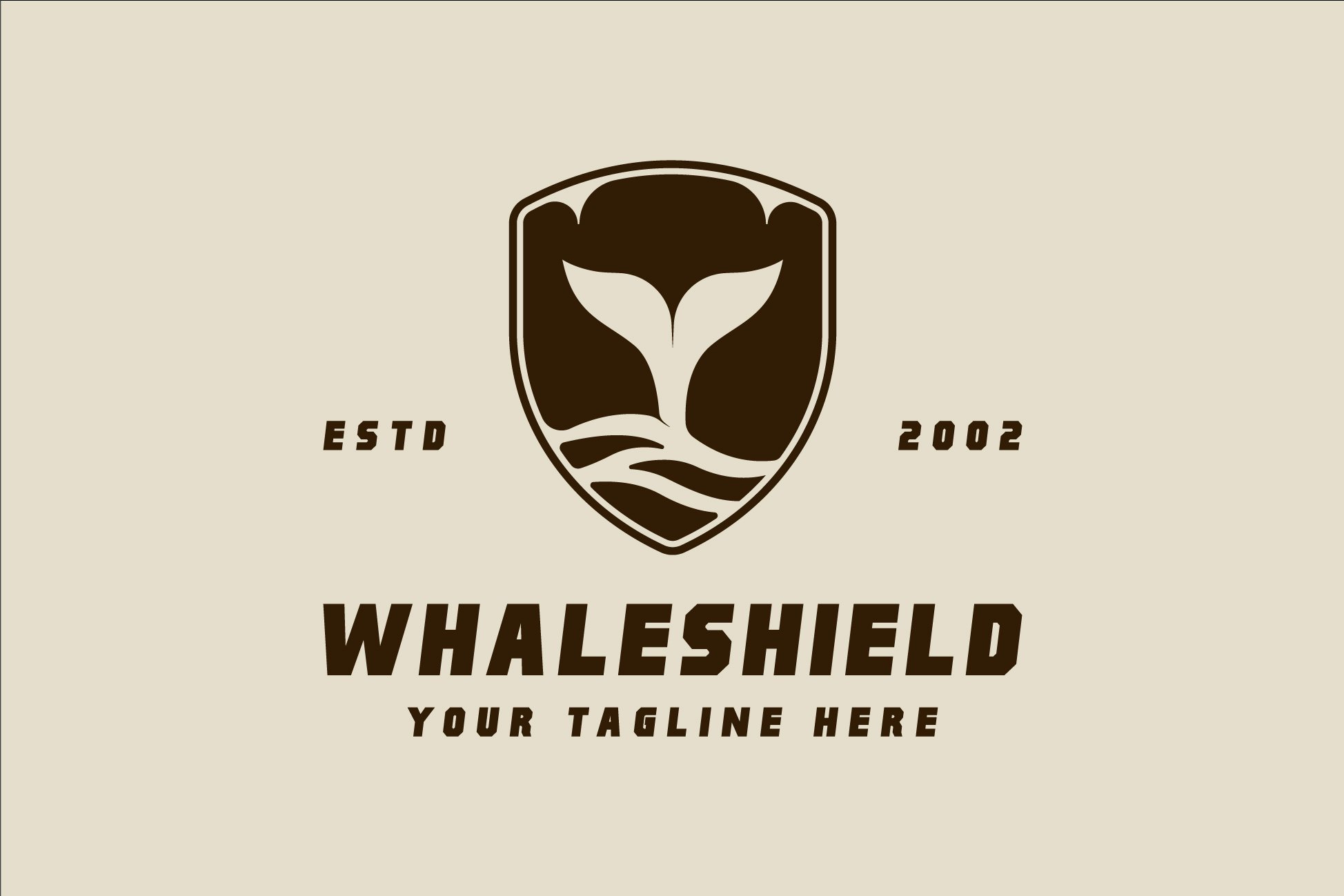 whale tail of shield logo vintage cover image.