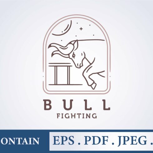 bullfight arena sport spain logo cover image.