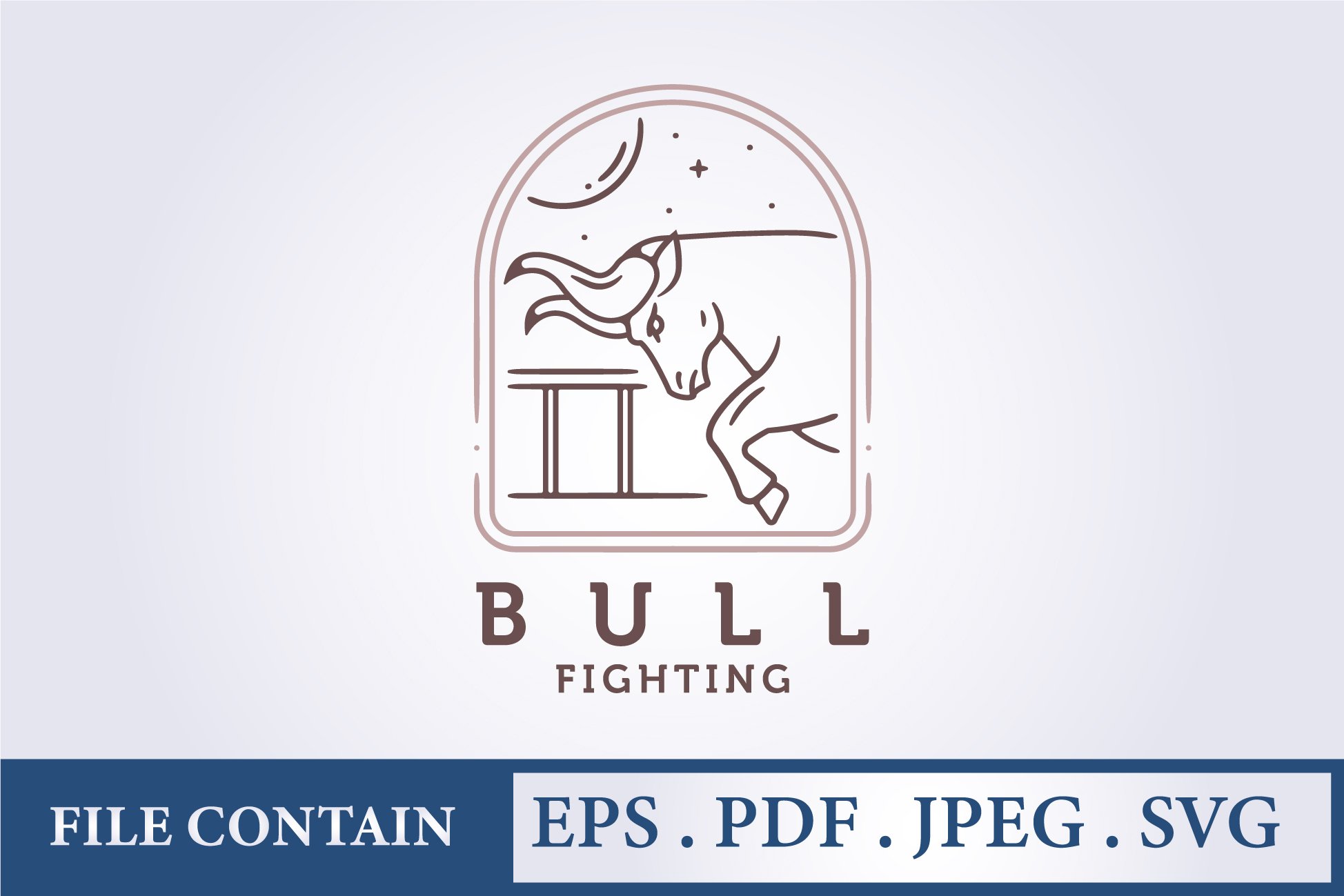 bullfight arena sport spain logo cover image.