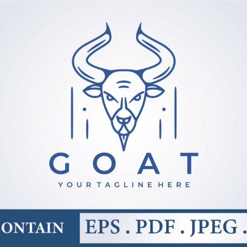 simple modern goat sheep taurus logo cover image.