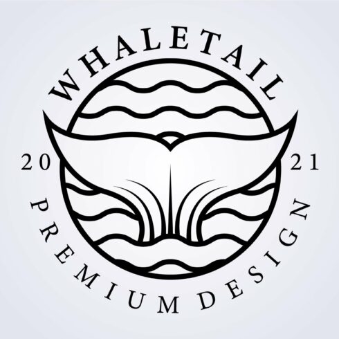 whale tail logo vector illustration cover image.