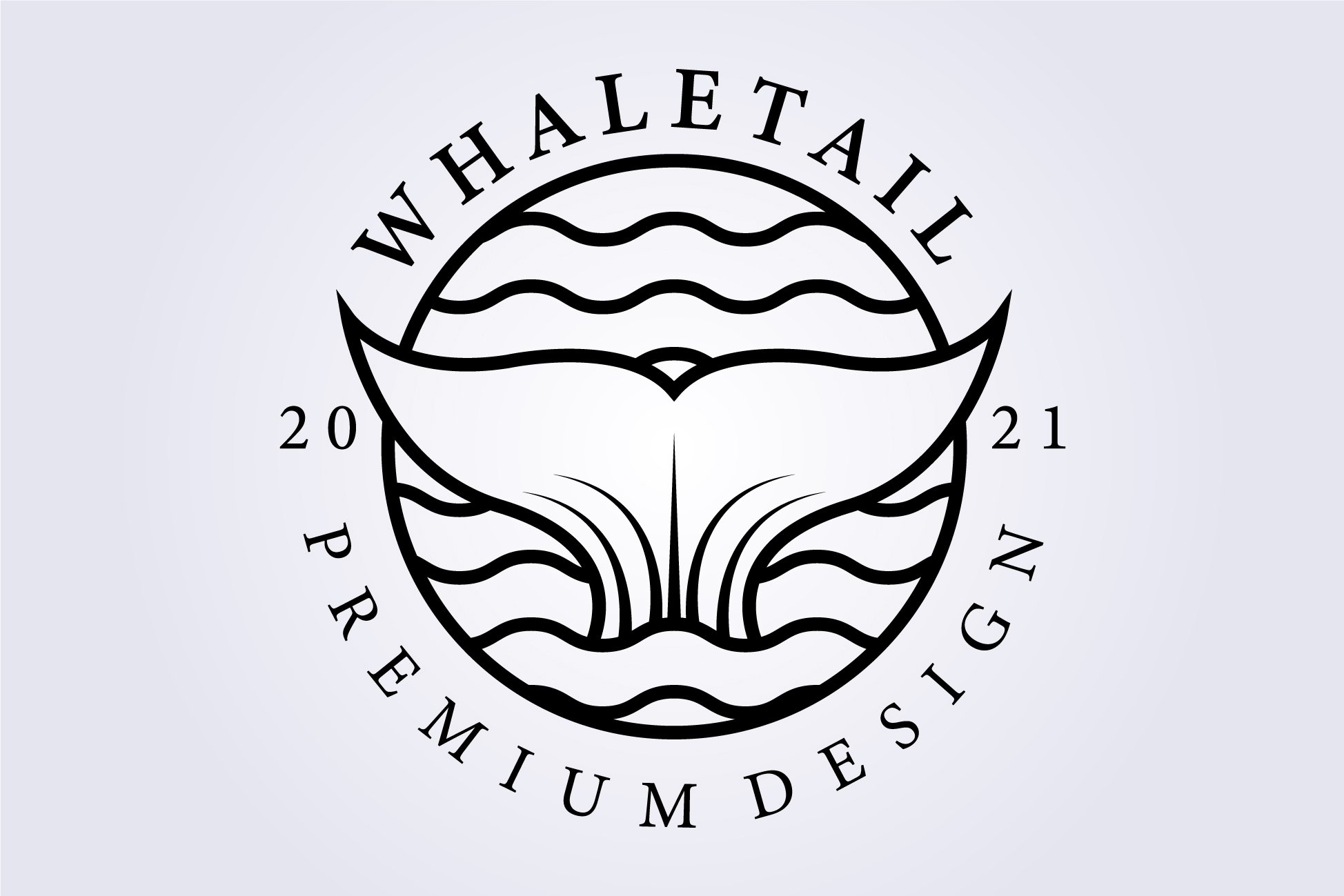 whale tail logo vector illustration cover image.