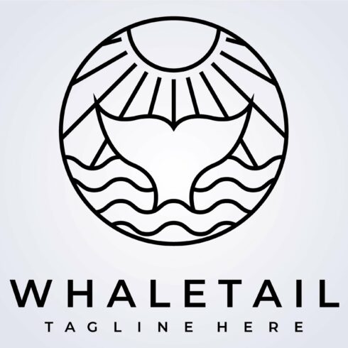 whale tail logo vector illustration cover image.