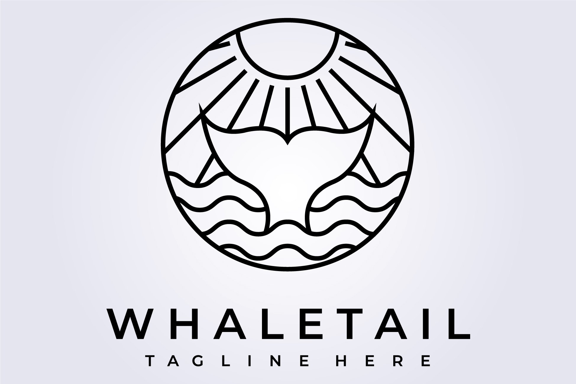 whale tail logo vector illustration cover image.