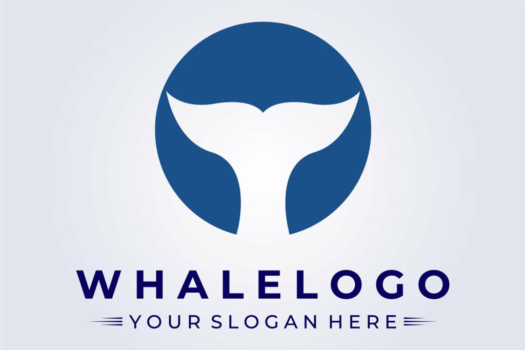 Blue whale logo vector illustration – MasterBundles