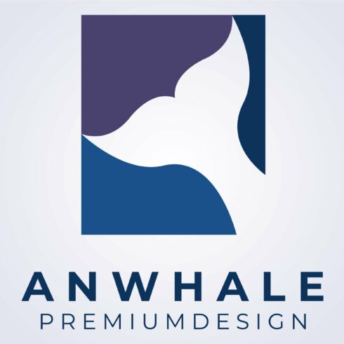 Blue whale tail , simple whale logo cover image.